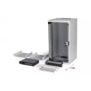 Sieninis stelažas Digitus DN-49104-SET 12U 60kg IP20 pilkas
