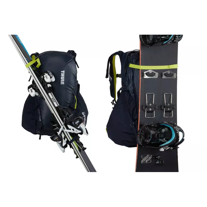 Kuprinė Thule 3610 Upslope 35L su nuimama oro pagalve 3.0, skirta slidėms ir snieglentei, Lime Punch