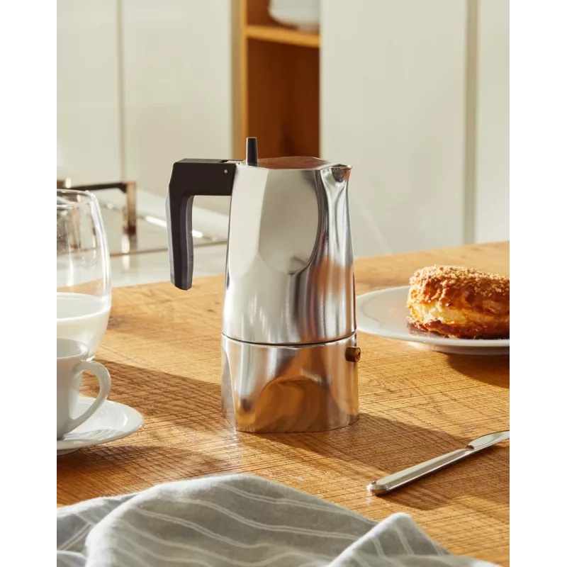 Alessi MT18/3 Espresso aparatas Ossidiana, Nerūdijantis plienas, Aliuminis, 3,5 x 18,5 x 40,5 cm