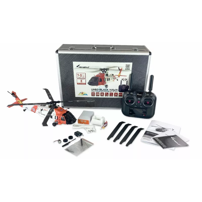 Sraigtasparnis Amewi UH60 Black Hawk elektrinis variklis 1:47