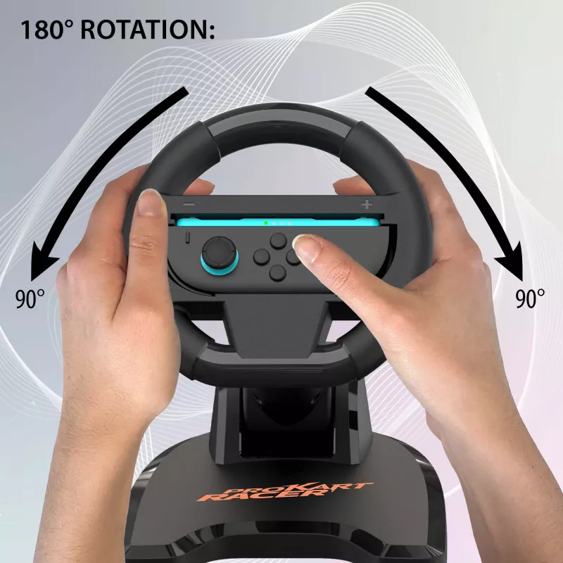 Vairas SUBSONIC SA5727-2 Pro Kart Racer Duo, skirtas Nintendo Switch, su dviejų valdiklių palaikymu