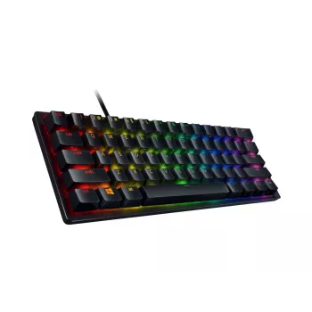 Razer Huntsman Mini 60% žaidimų klaviatūra, optomechaniniai violetiniai jungikliai, RGB LED apšvietimas, NORD išdėstymas, laidinė