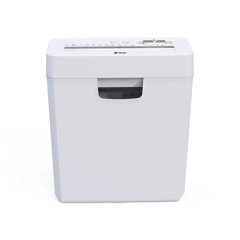 Popieriaus smulkintuvas TRACER Tracer 47584 – kryžminis pjovimas 6 mm, iki 5–6 lapų, 10 L krepšelis, baltas