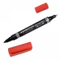 Permanentinis markeris Staedtler Lumocolor Duo smulkus/storas antgalis raudonas