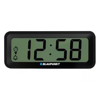 BLAUPUNKT CL04BK kompaktiškas laikrodis su termometru, drėgmės indikatoriumi, kalendoriumi, žadintuvu, snaudimo funkcija, AAA baterija