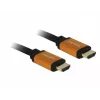 HDMI kabelis DeLOCK 85727 1 m, A tipo vyras–vyras, juodas su auksu