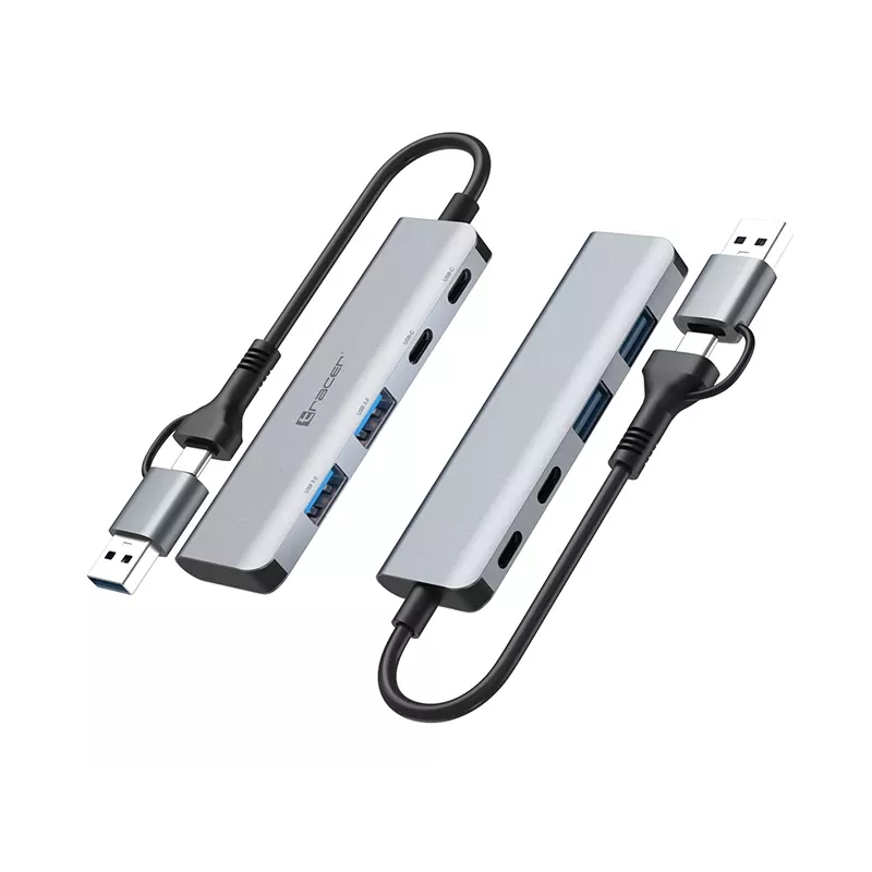 TRACER ADAPTER A-5 USB Type-C į USB-A 2x USB-A + 2x USB-C