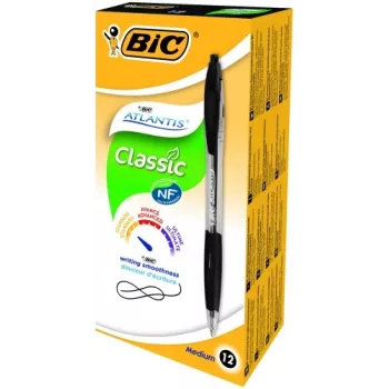 BIC tušinukai ATLANTIS REFRSH 1,0 mm juodi, Dėžutė 12 vnt. 136717