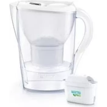 Vandens filtro ąsotis BRITA Marella White su 1x ALL-in-1 kasetė ir 1x Extra Lime kasetė, 1,0–1,5 L naudingoji talpa