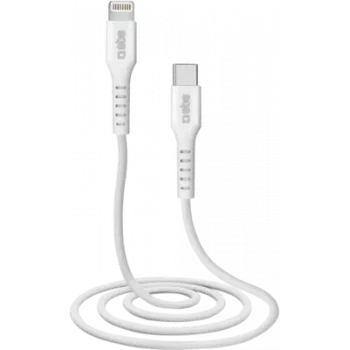 SBS TECABLELIGTC1W - 1 m - Lightning - USB-C - Vyriškas - Vyriškas - Baltas