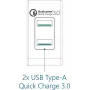 Fantec QC3-A22 juodas vidinis įkroviklis mobiliesiems įrenginiams (1951)