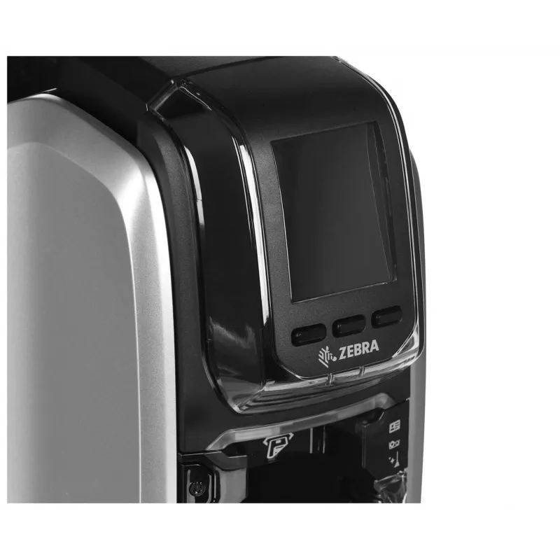 Kortelių spausdintuvas Zebra ZC300 – sublimacinis/terminis, 300x300 DPI, LCD, 100 kortelių padavimas, Ethernet, sidabrinis/juodas