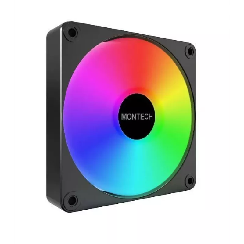 Montech GF120 V2 ARGB kompiuterio korpuso ventiliatorius 12 cm juodas 3 vnt.