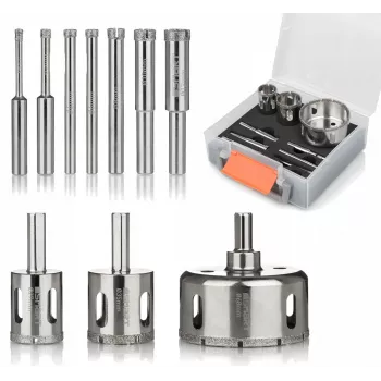 Deimantinių gręžtuvų rinkinys Smart SM-25-SET10G, 10 vnt., skersmenys 4–68 mm