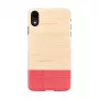 Dėklas iPhone XR man and wood miss match white – natūralaus medžio nugara
