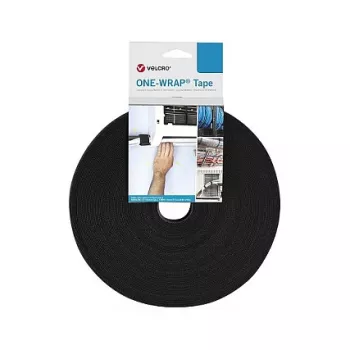 VELCRO One Wrap Band 10 mm pločio, juoda, 25 m