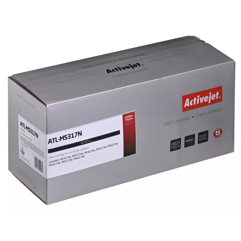 Kasetė ActiveJet, skirta Lexmark 51B2000, juoda, 2500 puslapių, 1 vnt.