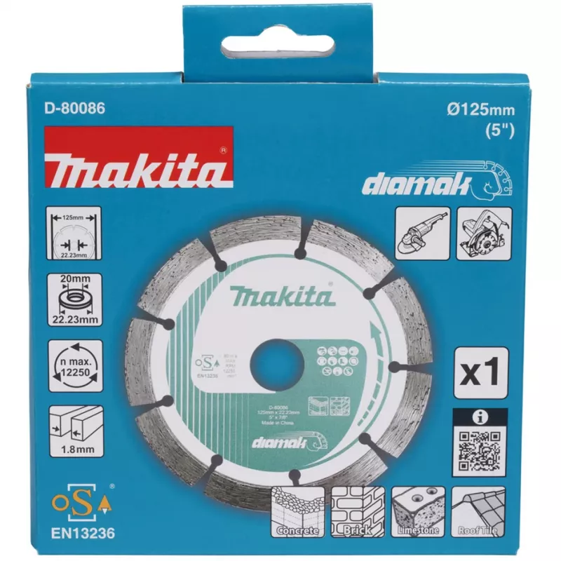 Deimantinis pjovimo diskas Makita D-80086 125 mm skersmuo 22,23 mm anga