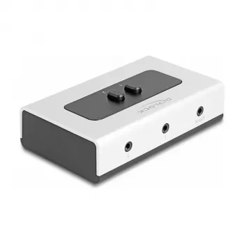 Audio jungiklis DeLOCK 88061 juodai pilkas 3,5 mm įėjimas išėjimas