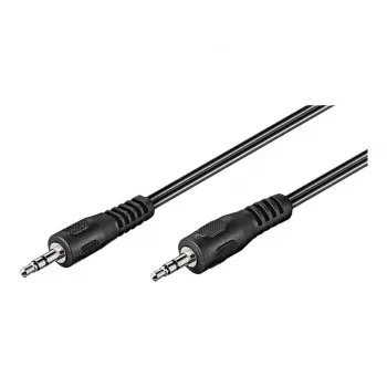 Wentronic Goobay 3,5 mm garso jungiamasis laidas, juodas, 2,5 m - kištukas 3,5 mm (3 kontaktai, stereo) > kištukas 3,5 mm (3 kontaktai, stereo) (50449)