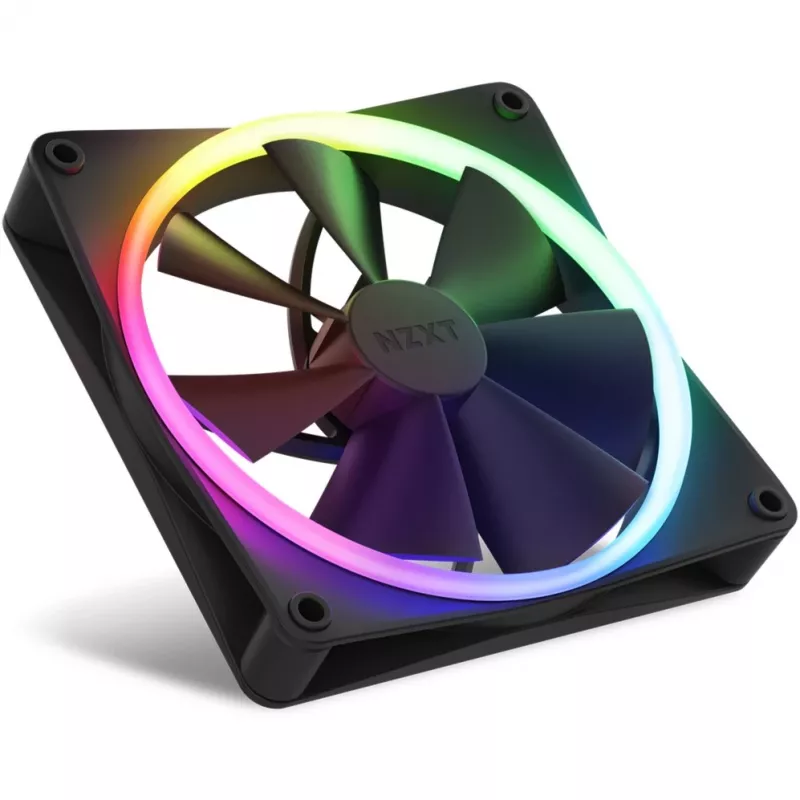 Ventiliatorių rinkinys NZXT F140 RGB TWIN 14 cm juodas 500-1800 RPM Fluid Dynamic Bearing