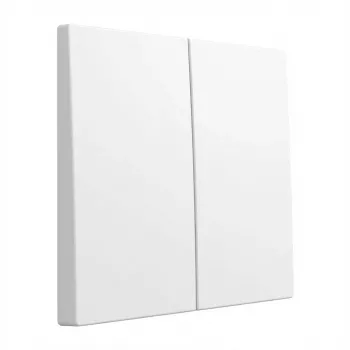 GIRA System 55 2-jungiklio svyruoklinė plokštelė 329503, Pure White