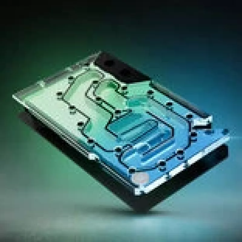 GPU vandens blokas EK-Quantum Vector³ FE RTX 5090 — permatomas akrilinis viršus