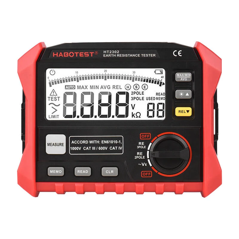 Habotest HT2302 Skaitmeninis Žemės Atsparumo Testeris