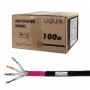 Logilink Professional - riedmeninis kabelis - 100 m - S/FTP - Cat.7 - be halogenų, lauko, Gigabit Ethernet palaikymas, tiesioginis įkasimas - juoda (CPV0082)