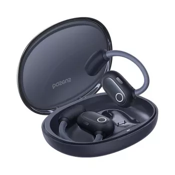 Baseus Eli Sport 1 atviro tipo belaidžiai ausinės Cosmic Black su USB laidu