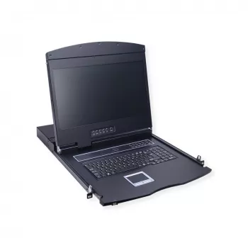 Rack konsolė VALUE 26.99.0161, 1 kompiuterio valdymas, juoda