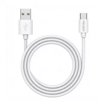 PEDEA greitojo įkrovimo ir duomenų laidas USB-A/USB-C®, 1 m, baltas (60040121)