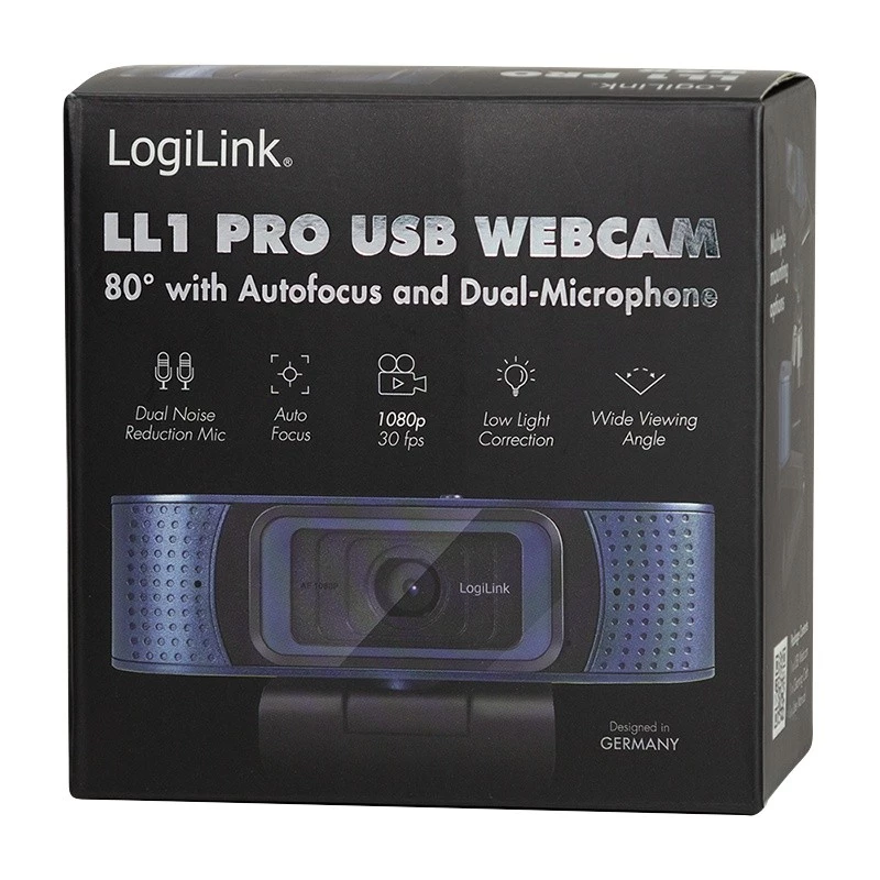 LogiLink HD USB Pro internetinė kamera (UA0379) – Full HD su automatiniu fokusavimu