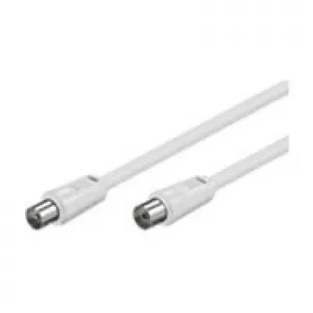 Wentronic Goobay anteninis laidas, 100% ekranuotas, baltas, 2,5 m - Coax kištukas Koax lizdas (50718)