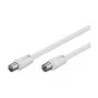 Wentronic Goobay anteninis laidas, 100% ekranuotas, baltas, 2,5 m - Coax kištukas Koax lizdas (50718)