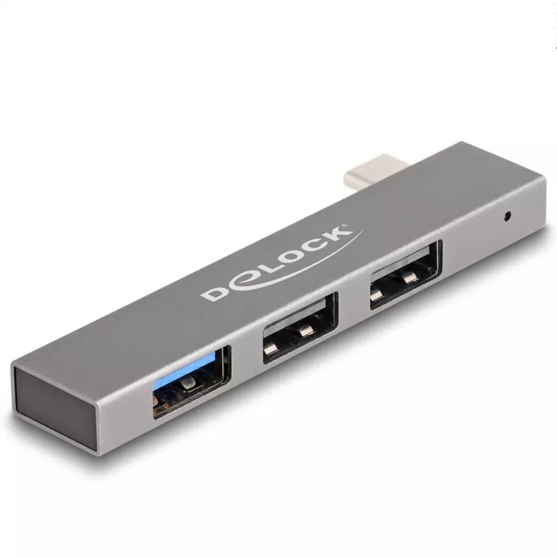 DeLOCK 3 prievadų plonas USB šakotuvas USB Type-C 10 Gbps 2 x USB 2.0