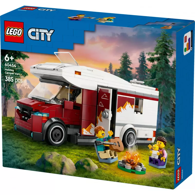 Konstruktorius LEGO City Nuotykių kemperis 60454, 385 detalės, aukštis 80 mm, nuo 6 metų