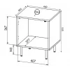 Nakties staliukų komplektas Cama Meble HOLE – 2 vnt, 44×40.5×53.5 cm, baltas matinis, MDF/medžio drožlių plokštė, 16 mm rėmas