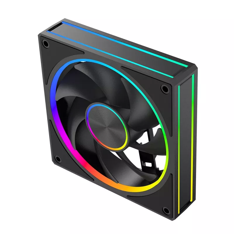 Aušinimo ventiliatorius MODECOM VOLCANO LOOP 120 ARGB, 120 mm, PWM, 400–1400 RPM, Juodas