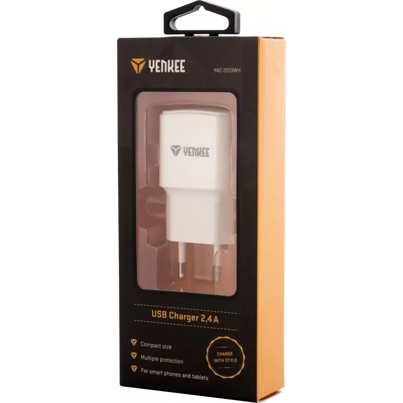YENKEE USB A tinklo įkroviklis 12W 2.4A