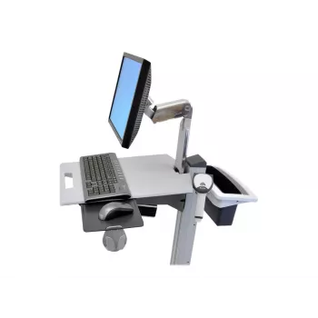 Ergotron Neo-Flex krepšelio ir rankenos rinkinys – tvirtinimo rinkinys (rankena, krepšelis) – dviejų pakopų pilka – montuojamas ant vežimėlio – skirta P/N: 24-205-214, 24-206-214 (97-545)
