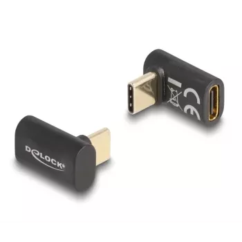 DeLOCK adapter USB 40 Gbps USB Type-C PD 3.0 100 W kištukas į lizdą kampuotas 8K 60 Hz
