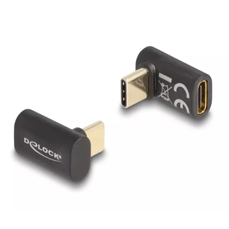 DeLOCK adapter USB 40 Gbps USB Type-C PD 3.0 100 W kištukas į lizdą kampuotas 8K 60 Hz