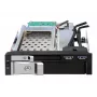 DeLOCK 5,25 colio mobilus diskų dėklas, skirtas 1 x 2,5 colio + 1 x 3,5 colio SATA HDD, su 2 x USB 3.0 prievadais (47209)