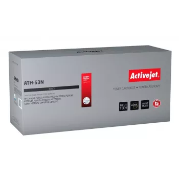 Kasetė ActiveJet ATH-53N juoda, suderinama su HP/Canon, 3500 puslapių, įmontuotas būgnas