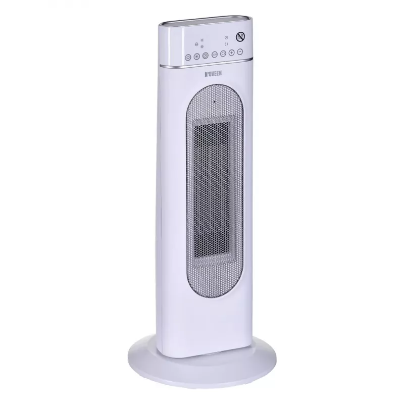 Elektrinis keraminis šildytuvas NOVEEN PTC3000, 2000 W (1200 W min), LED ekranas, laikmatis, nuotolinis valdymas, svyravimas, baltas