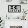 Sieninis laikrodis GreenBlue GB218 – didelis LCD ekranas, oro stotis, vidaus/lauko temperatūra, datos rodymas