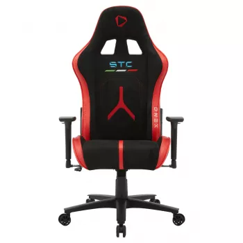 ONEX STC Alcantara L Series biuro/kompiuterinė kėdė su porankiais, AirSuede, juoda/raudona