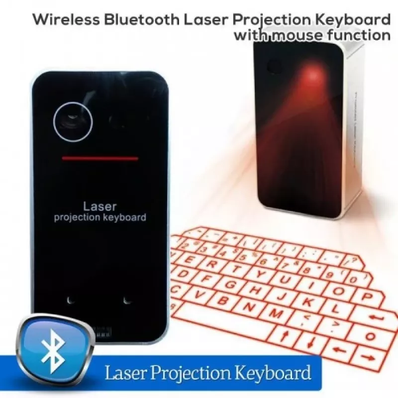 Lazerinė projekcinė klaviatūra Doy model kompaktiška nešiojama belaidė Bluetooth klaviatūra