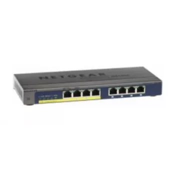 NETGEAR GS108PP nevaldomas Gigabit Ethernet (10/100/1000) jungiklis su PoE, juodas